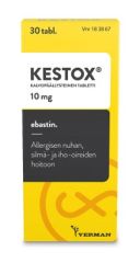 KESTOX tabletti, kalvopäällysteinen 10 mg 30 fol