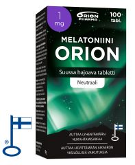 MELATONIINI ORION 1 MG SUUSSA HAJOAVA 100 TABL